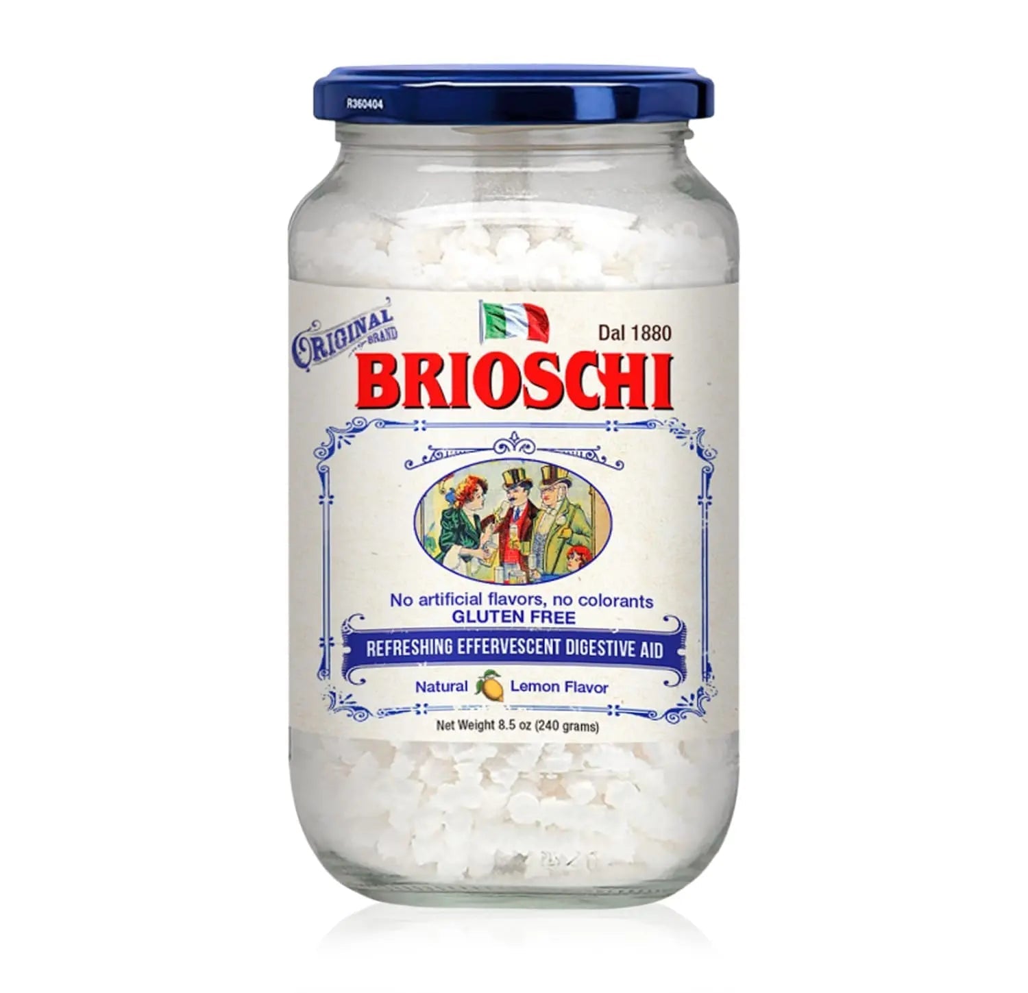 Brioschi Italian Lemon Flavored Refreshing Effervescent | Digestive Aid, Heartburn, Upset Stomach, Acid Indigestion | Gluten Free, No Colorants, No Artifictial Flavors | 48 Servings | 8.5 oz Glass - TrustMedUSA