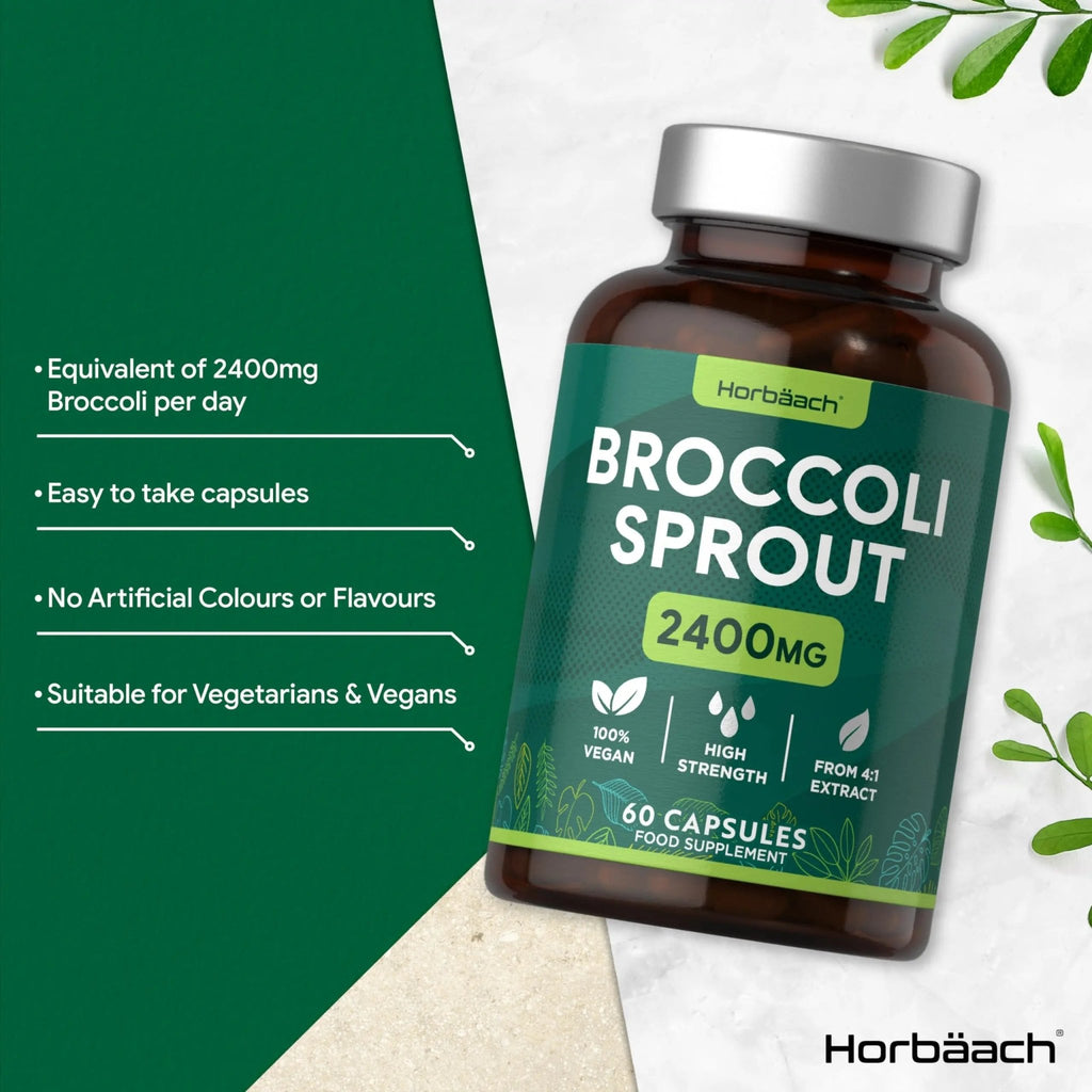Broccoli Sprout Extract | Activated Sulforaphane Supplement | 2400mg Capsules | 60 Ct - TrustMedUSA