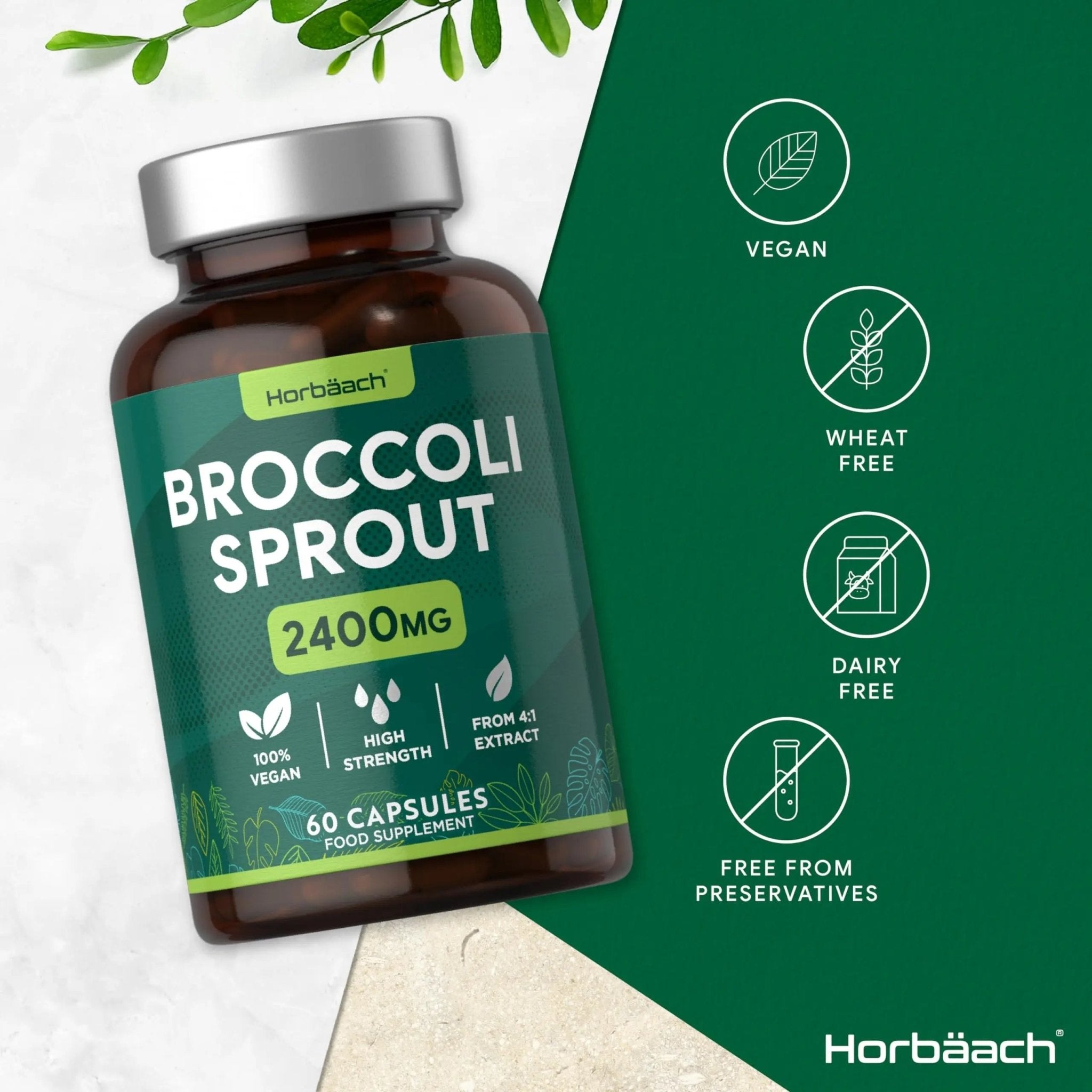 Broccoli Sprout Extract | Activated Sulforaphane Supplement | 2400mg Capsules | 60 Ct - TrustMedUSA