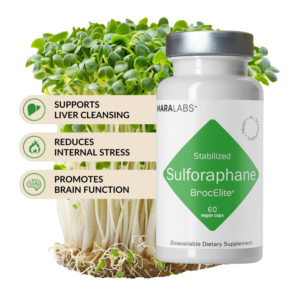BrocElite Mara Labs Plus | Stabilized Broccoli Sulforaphane Supplement | Glyphosate Residue Free Certified – Third-Party Tested | 60 Vegan Capsules - TrustMedUSA