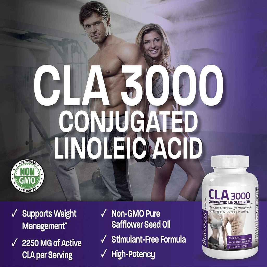 Bronson CLA 3000 Extra High Potency Supports Healthy Weight Managem - TrustMedUSA
