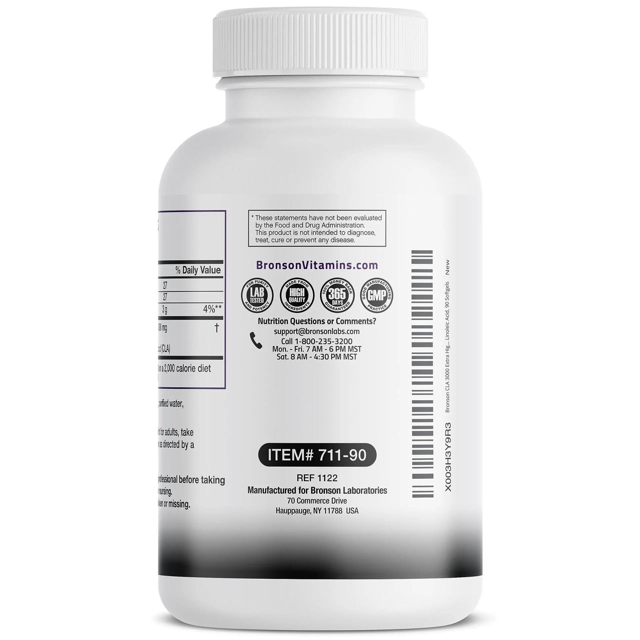 Bronson CLA 3000 Extra High Potency Supports Healthy Weight Managem - TrustMedUSA