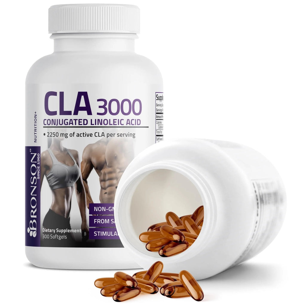 Bronson CLA 3000 Extra High Potency Supports Healthy Weight Management Lean Muscle Mass Non-Stimulating - TrustMedUSA