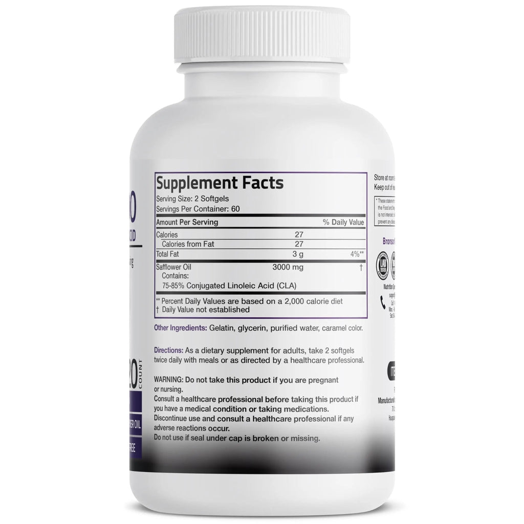 Bronson CLA 3000 Extra High Potency Supports Healthy Weight Management Lean Muscle Mass Non-Stimulating - TrustMedUSA