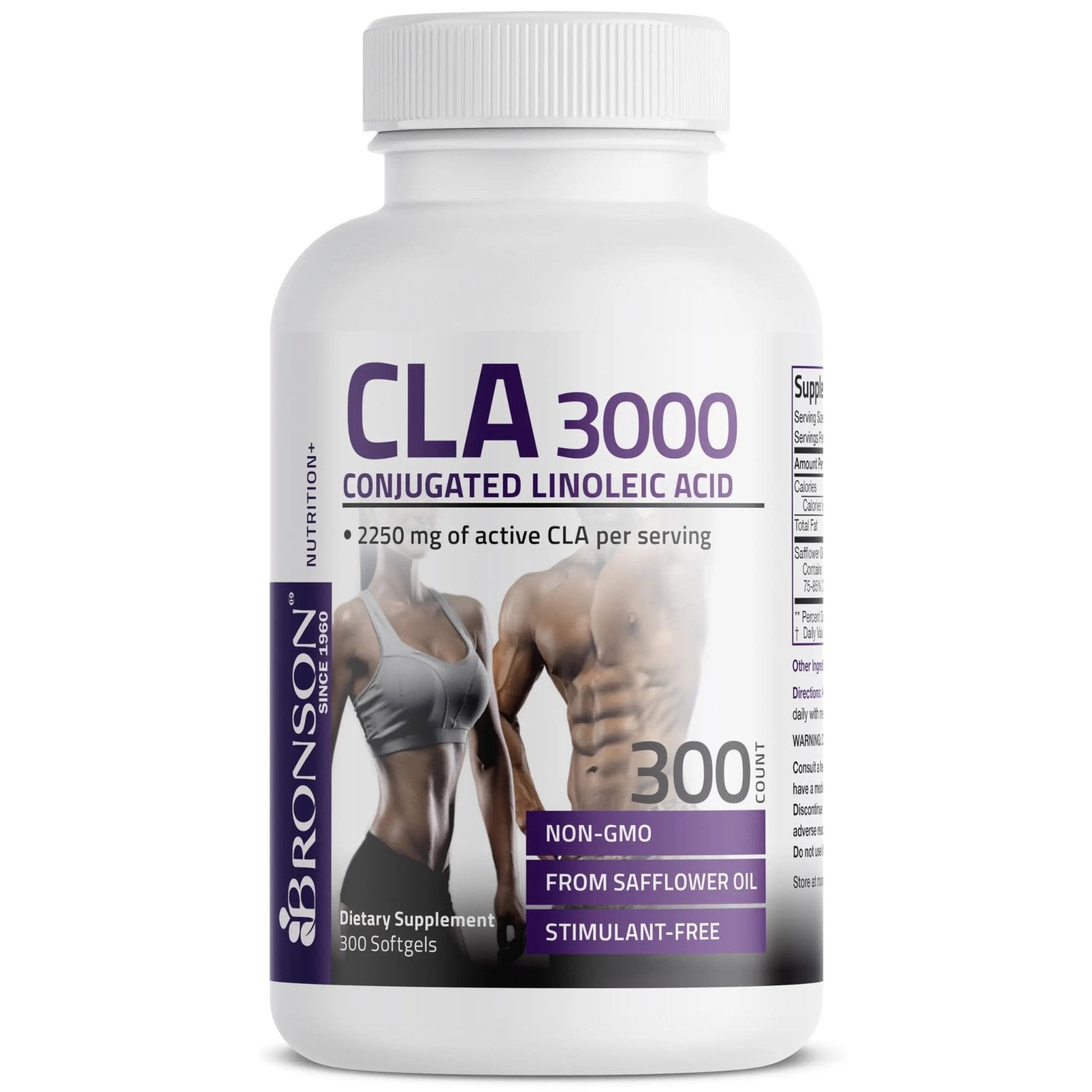 Bronson CLA 3000 Extra High Potency Supports Healthy Weight Management Lean Muscle Mass Non-Stimulating - TrustMedUSA