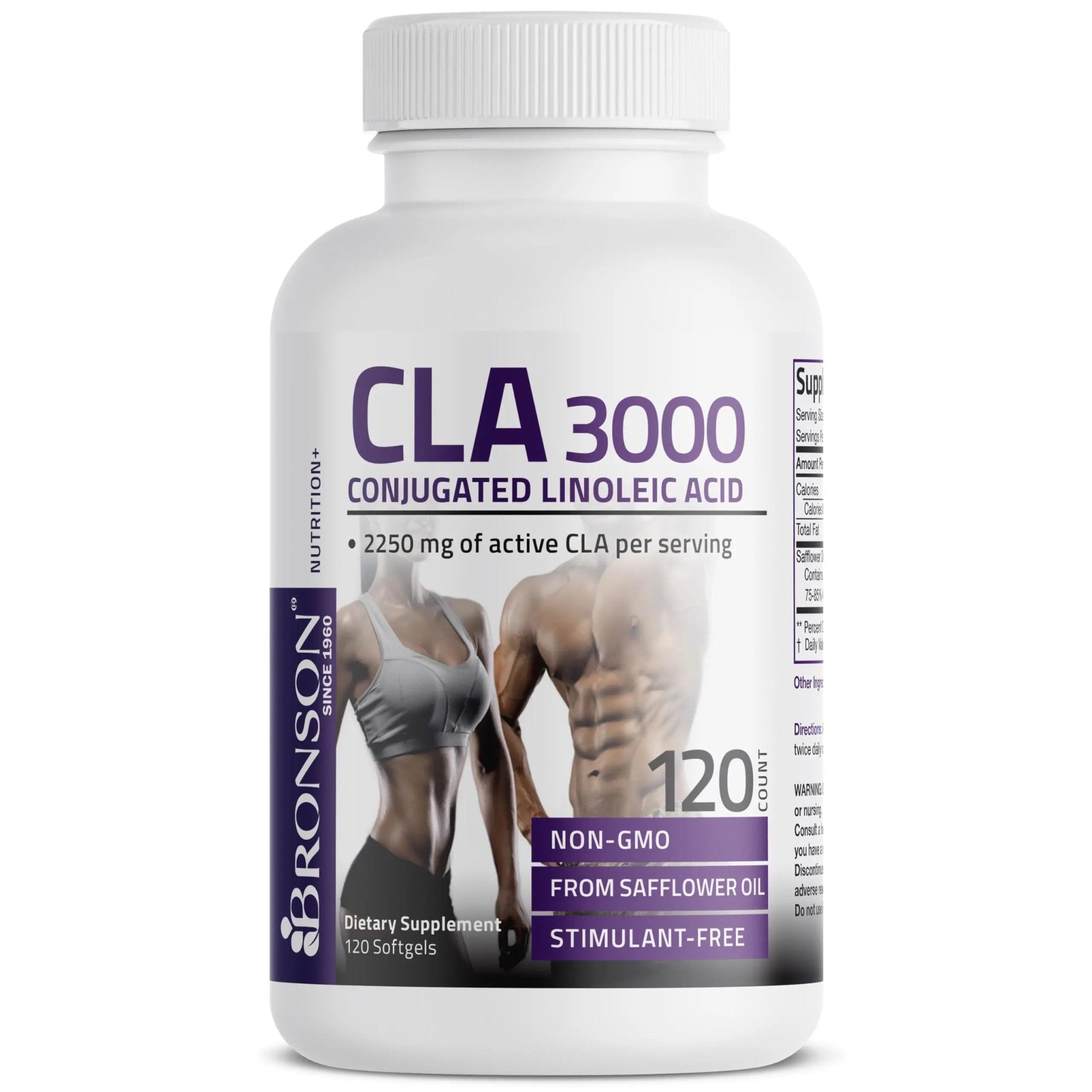 Bronson CLA 3000 Extra High Potency Supports Healthy Weight Management Lean Muscle Mass Non-Stimulating - TrustMedUSA