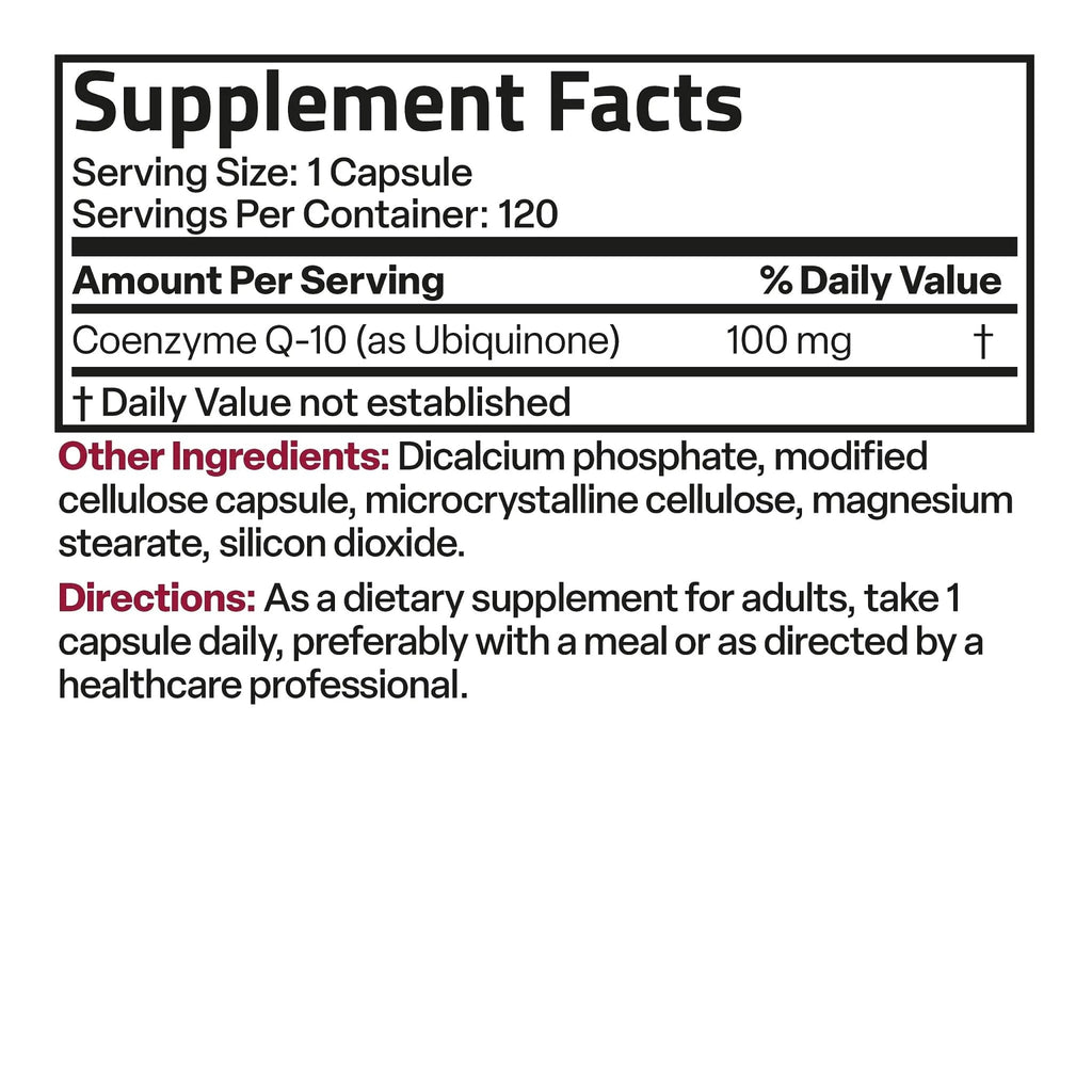 Bronson CoQ10 100 MG High Potency Cellular Energy Production, 120 Vegetarian Capsules - TrustMedUSA