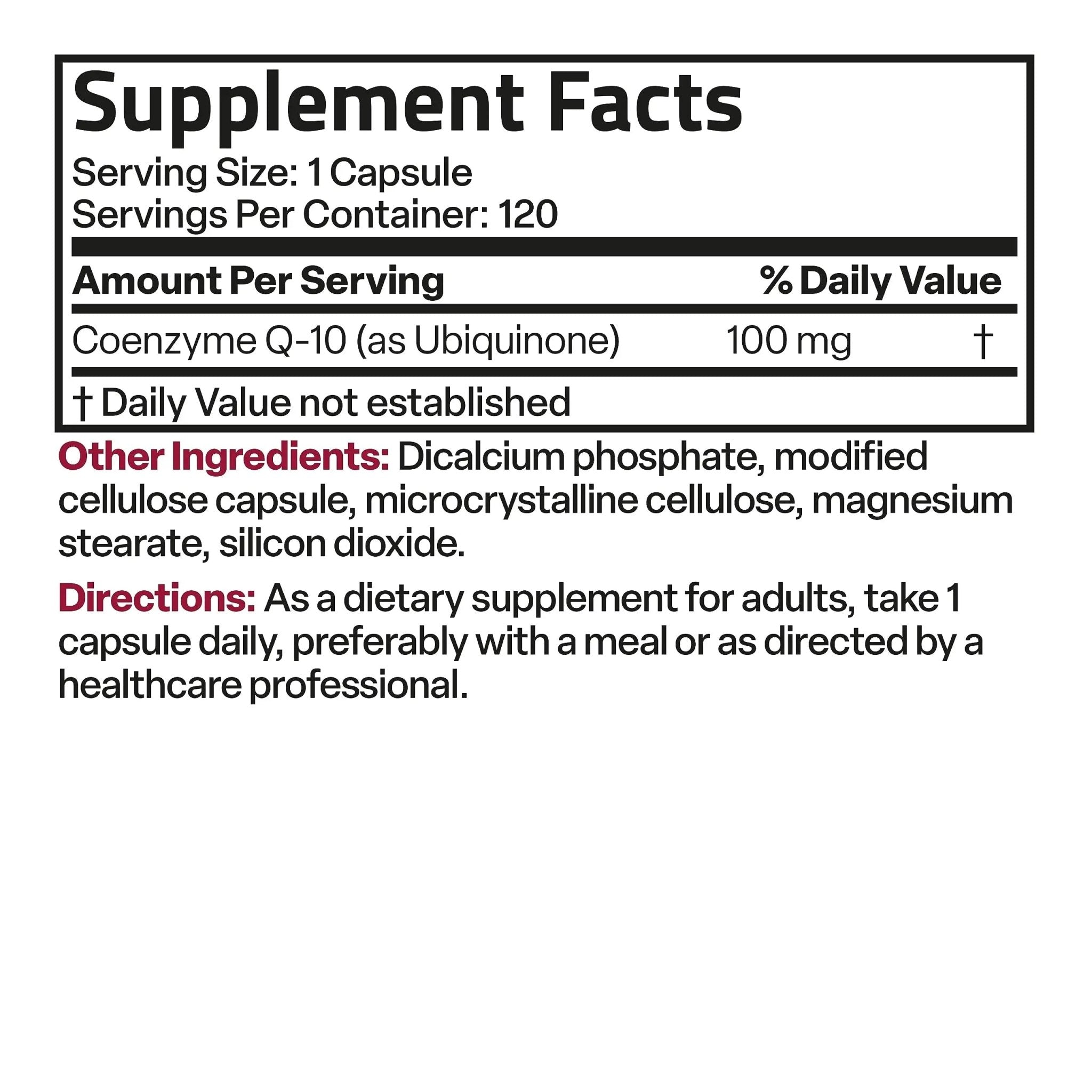 Bronson CoQ10 100 MG High Potency Cellular Energy Production, 120 Vegetarian Capsules - TrustMedUSA