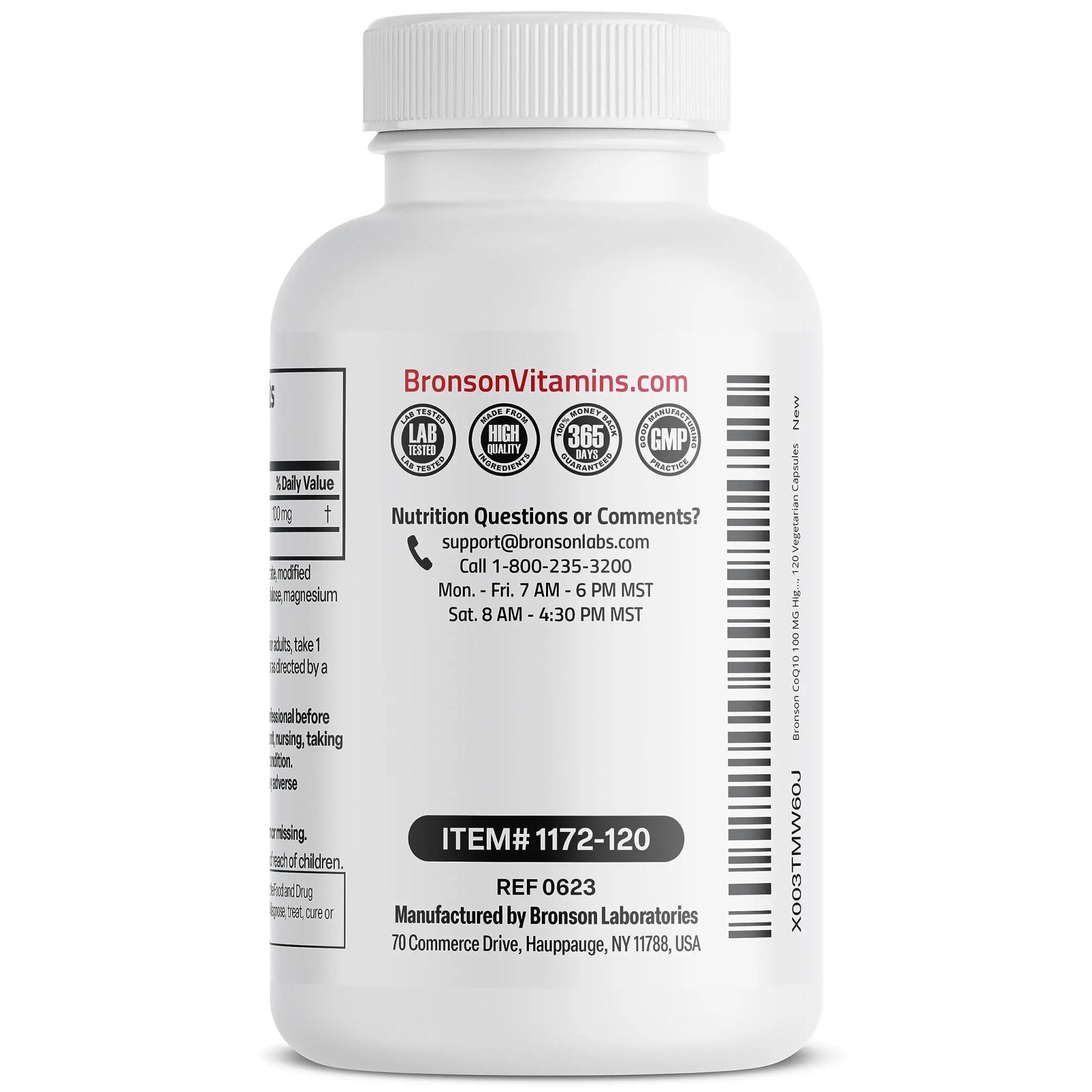 Bronson CoQ10 100 MG High Potency Cellular Energy Production, 120 Vegetarian Capsules - TrustMedUSA
