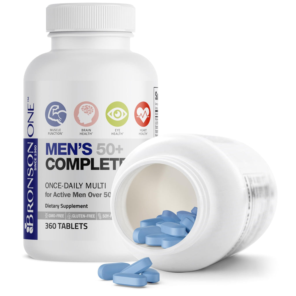 Bronson ONE Daily Mens 50+ Complete Multivitamin Multimineral, 360 Tablets - TrustMedUSA