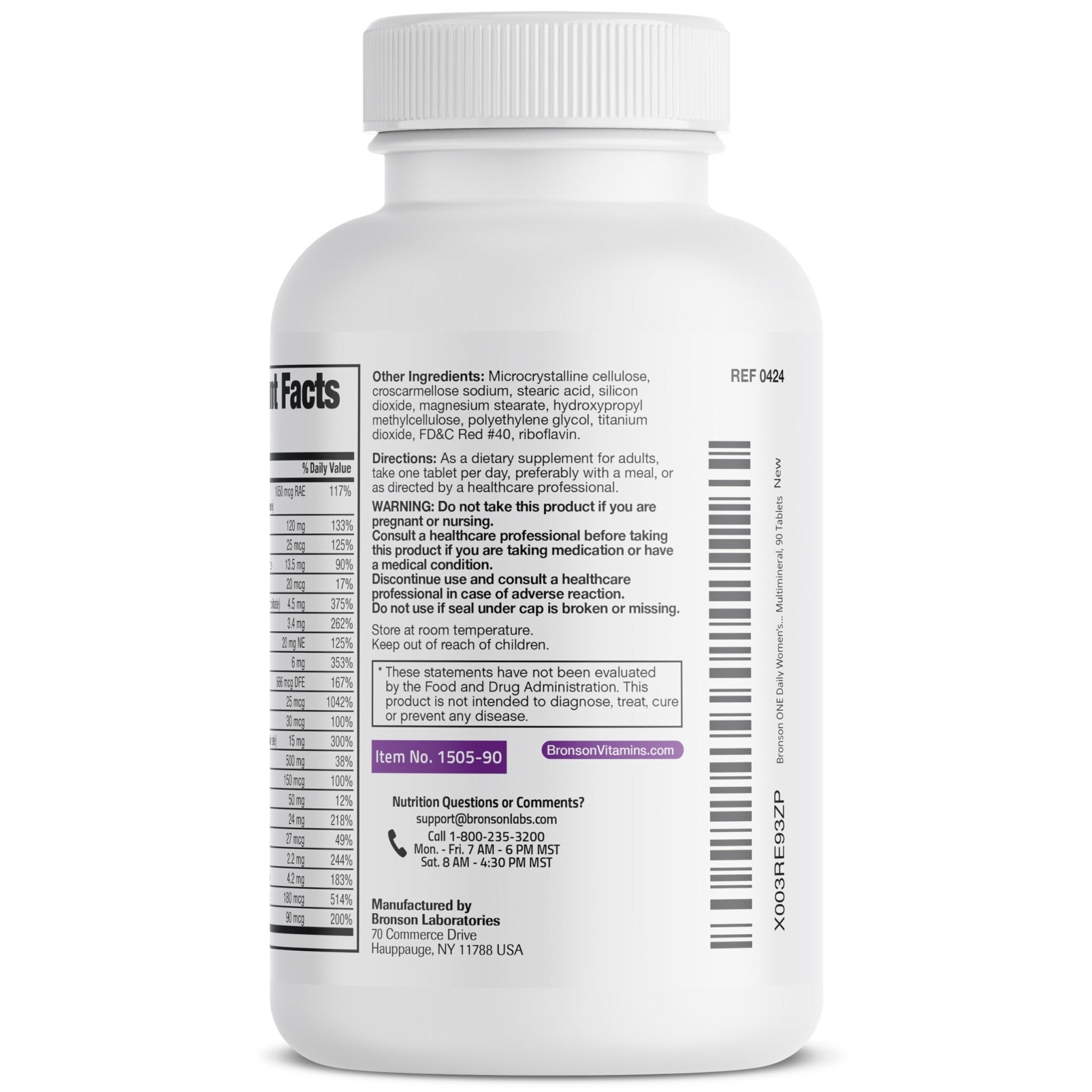 Bronson ONE Daily Women’s 50+ Complete Multivitamin Multimineral, 90 Tablets - TrustMedUSA