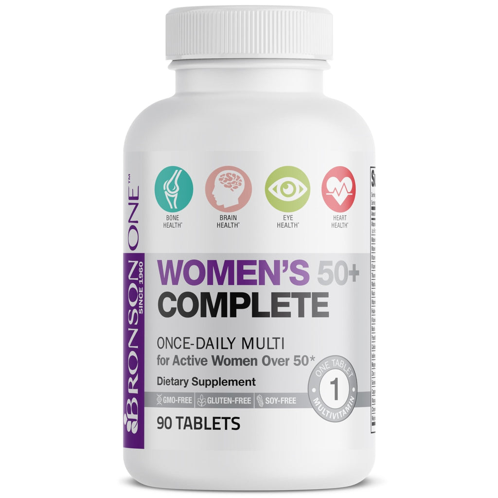 Bronson ONE Daily Women’s 50+ Complete Multivitamin Multimineral, 90 Tablets - TrustMedUSA
