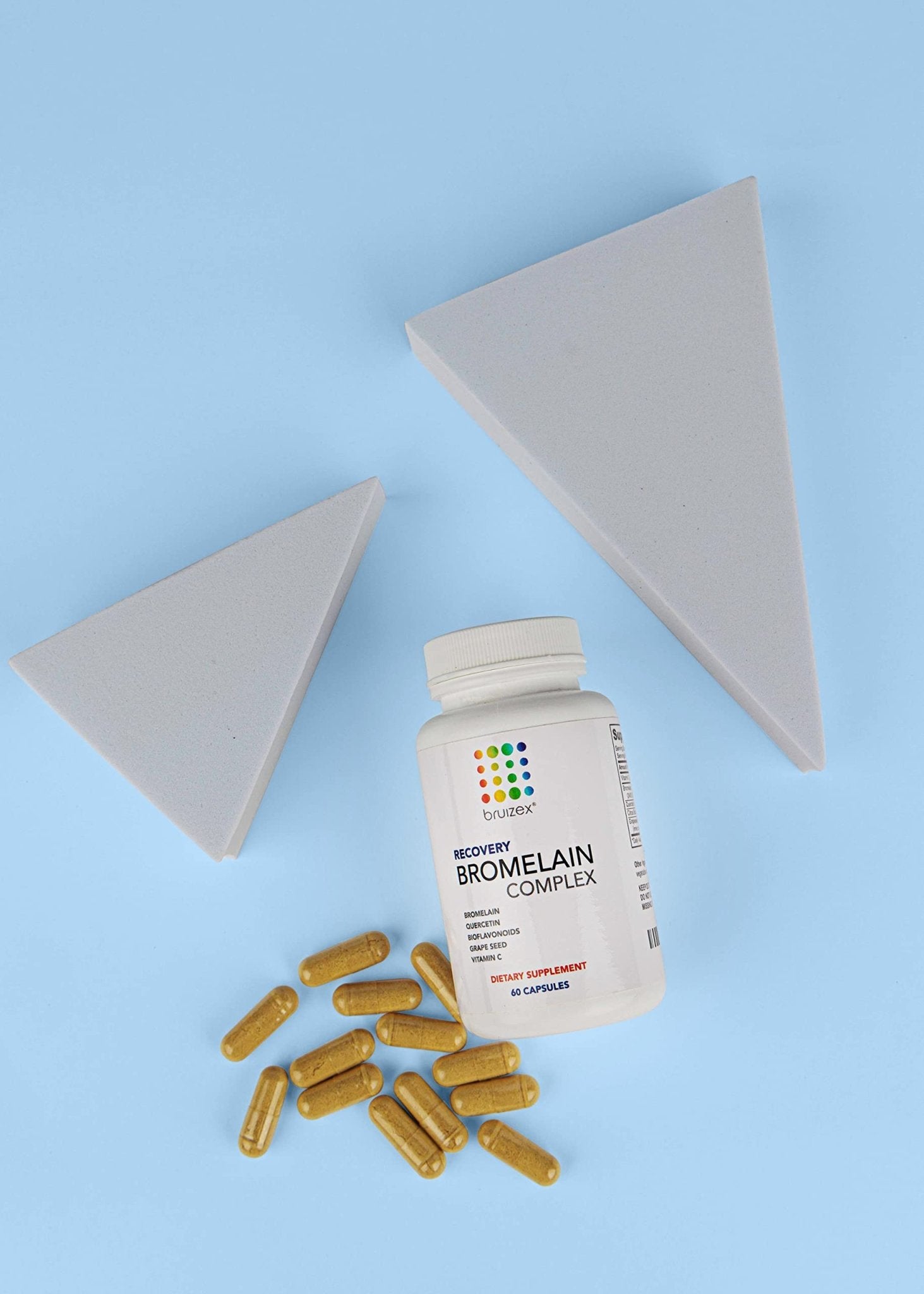 Bruizex Bromelain & Quercetin Recovery Complex - Post Surgery Recovery Bruising, Swelling Relief, Lymphatic Drainage - Post 360 lipo, BBL, Liposuction, Tummy Tuck - Non GMO - 60 Capsules - TrustMedUSA