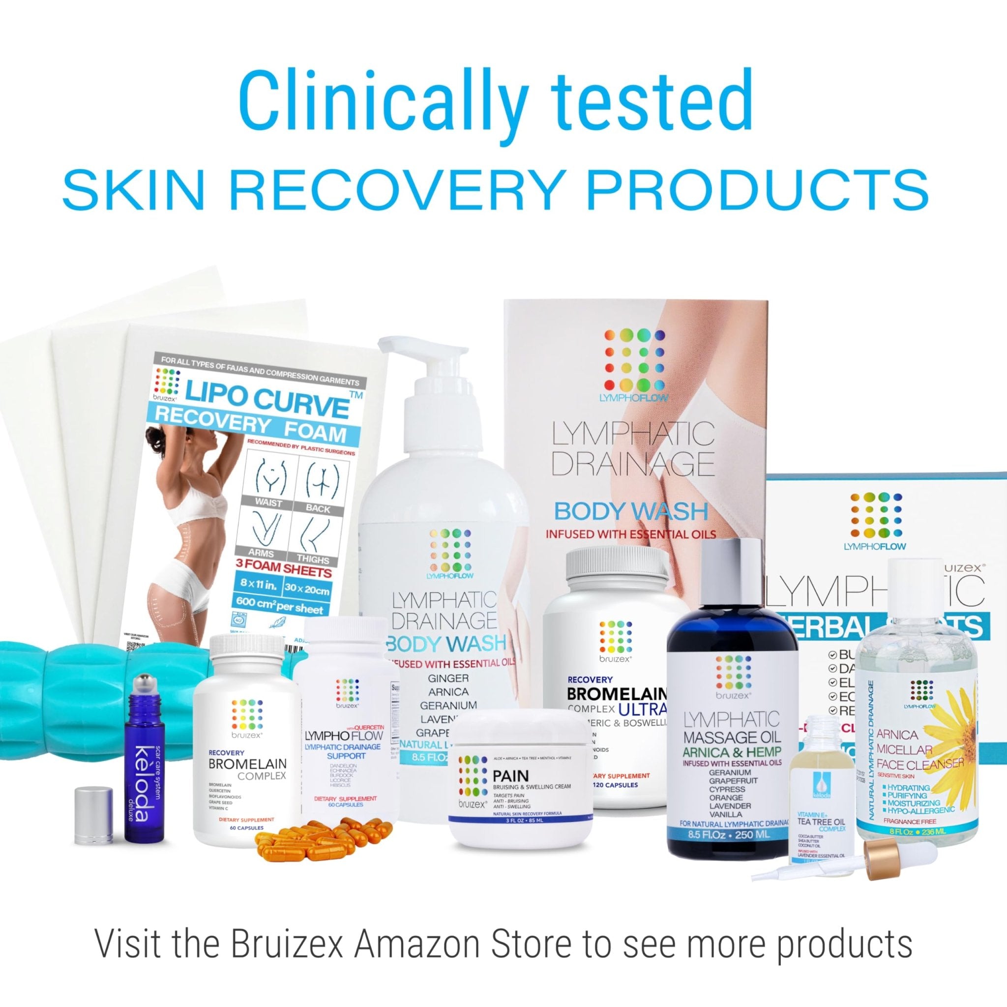 Bruizex Bromelain & Quercetin Recovery Complex - Post Surgery Recovery Bruising, Swelling Relief, Lymphatic Drainage - Post 360 lipo, BBL, Liposuction, Tummy Tuck - Non GMO - 60 Capsules - TrustMedUSA