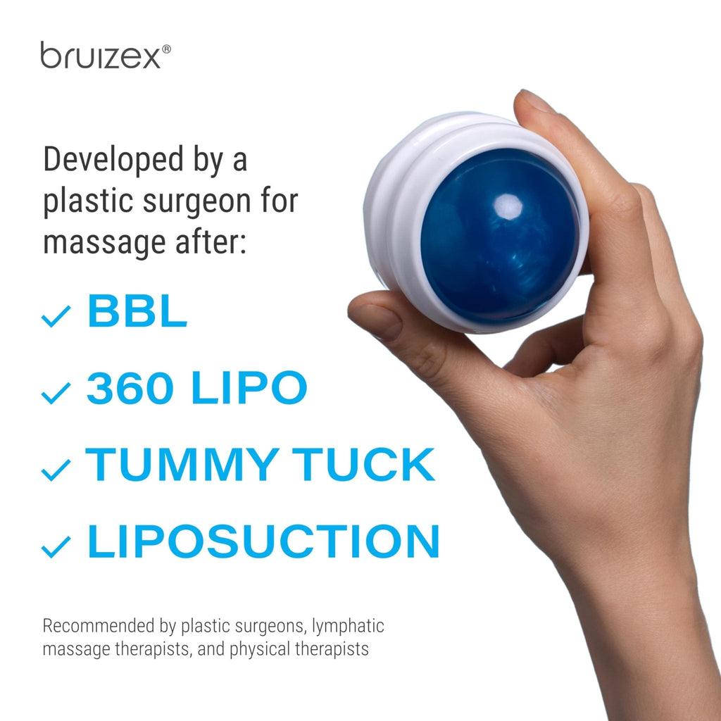 Bruizex Lymphatic Drainage Massager, Massage Roller Ball, Fibro Body Roller for Fibrosis Treatment, Liposuction, 360 Lipo, Tummy Tuck & BBL Post Surgery Recovery - Maple Wellness Supplements