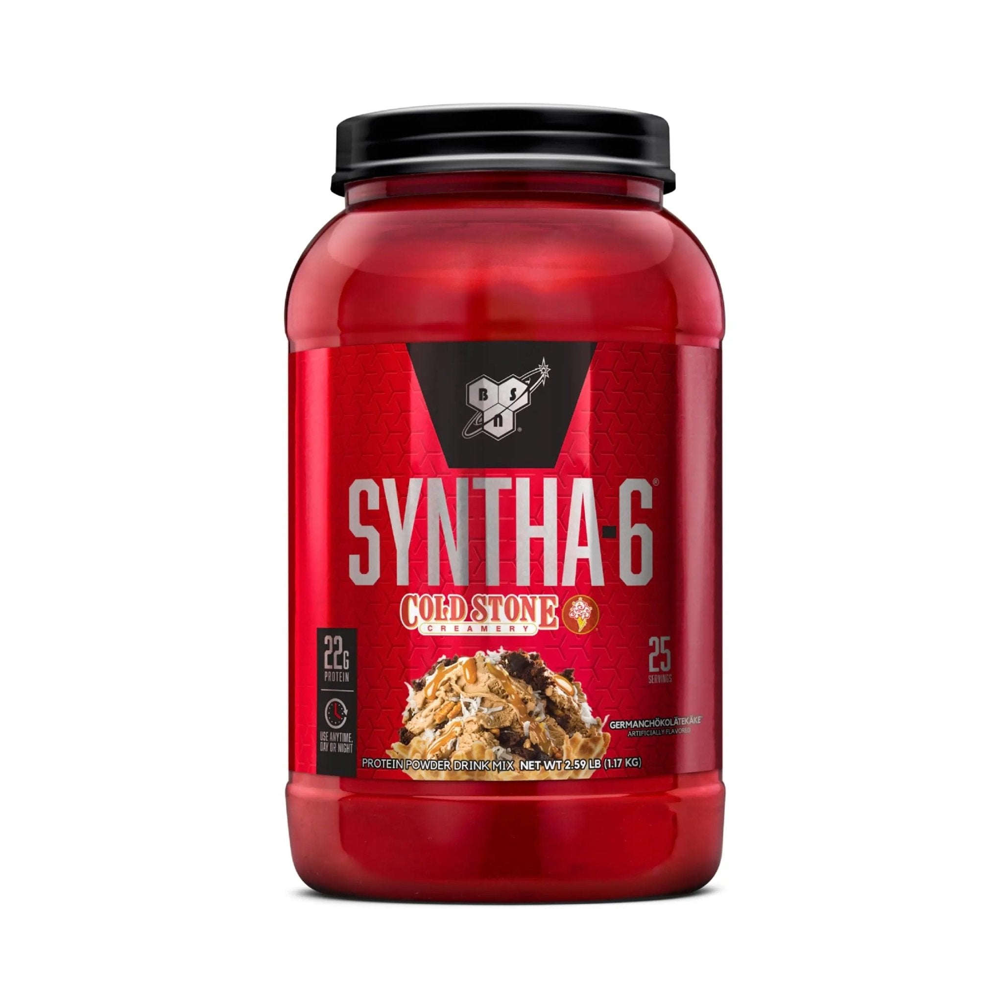 BSN Syntha-6 Whey Protein Powder, Cold Stone Creamery- Germanchökolätekäke Flavor - TrustMedUSA