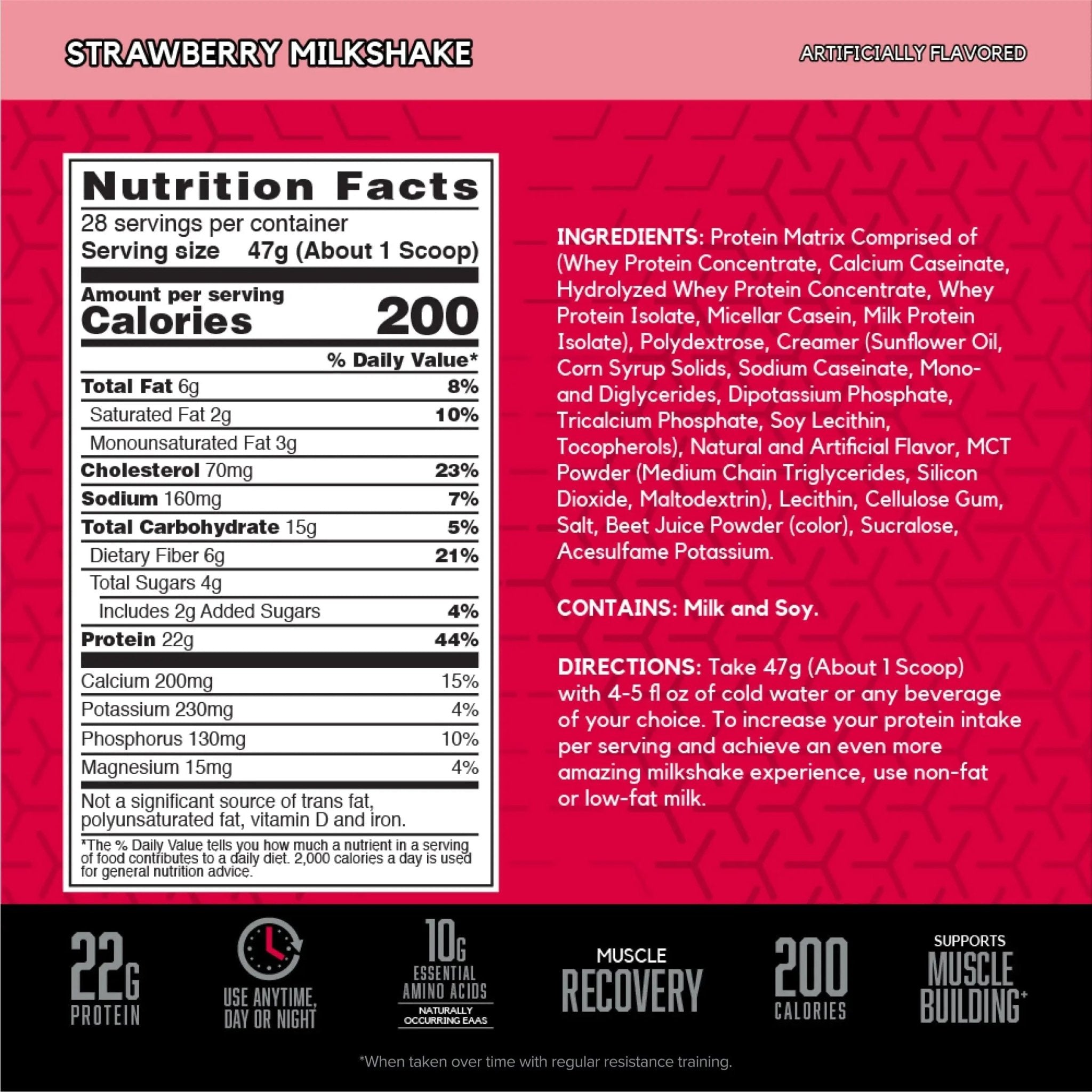 BSN SYNTHA-6 Whey Protein Powder, Strawberry Protein Powder with Micellar Casein - TrustMedUSA