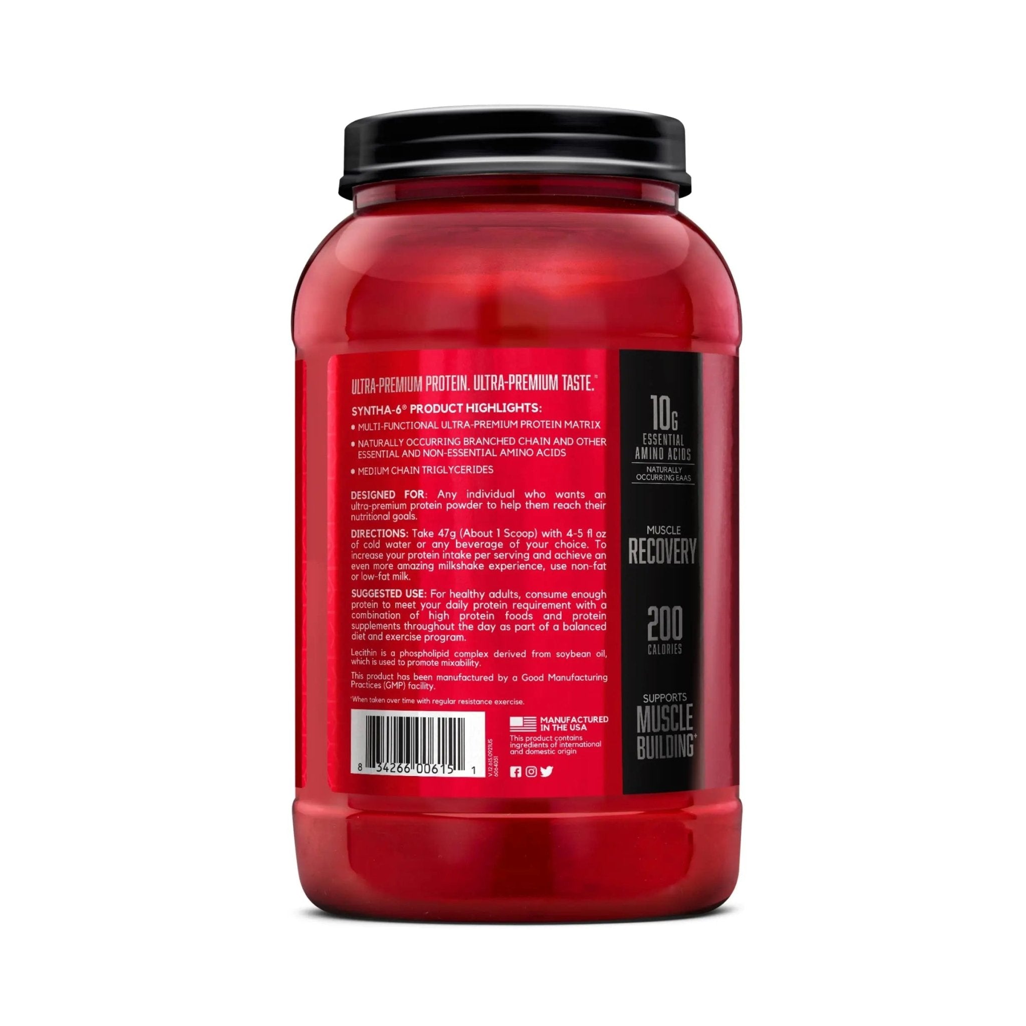 BSN SYNTHA-6 Whey Protein Powder, Strawberry Protein Powder with Micellar Casein - TrustMedUSA