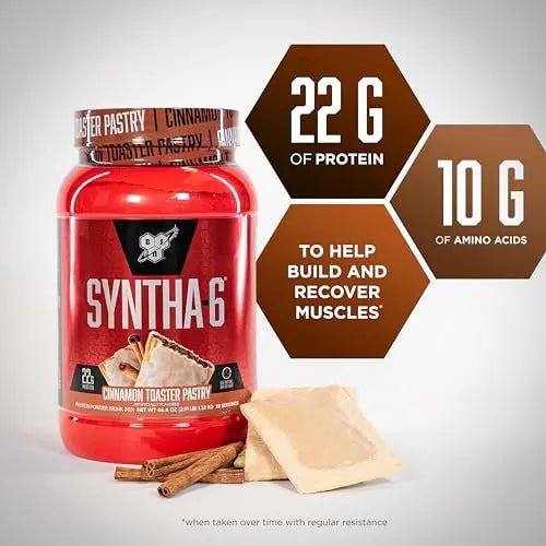 BSN SYNTHA-6 Whey Protein Powder with Micellar Casein, Milk Isolate, Cinnamon Toaster - TrustMedUSA