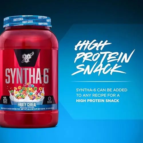 BSN SYNTHA-6 Whey Protein Powder with Micellar Casein, Milk Isolate, Fruity Cereal - TrustMedUSA