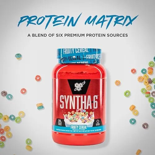 BSN SYNTHA-6 Whey Protein Powder with Micellar Casein, Milk Isolate, Fruity Cereal - TrustMedUSA