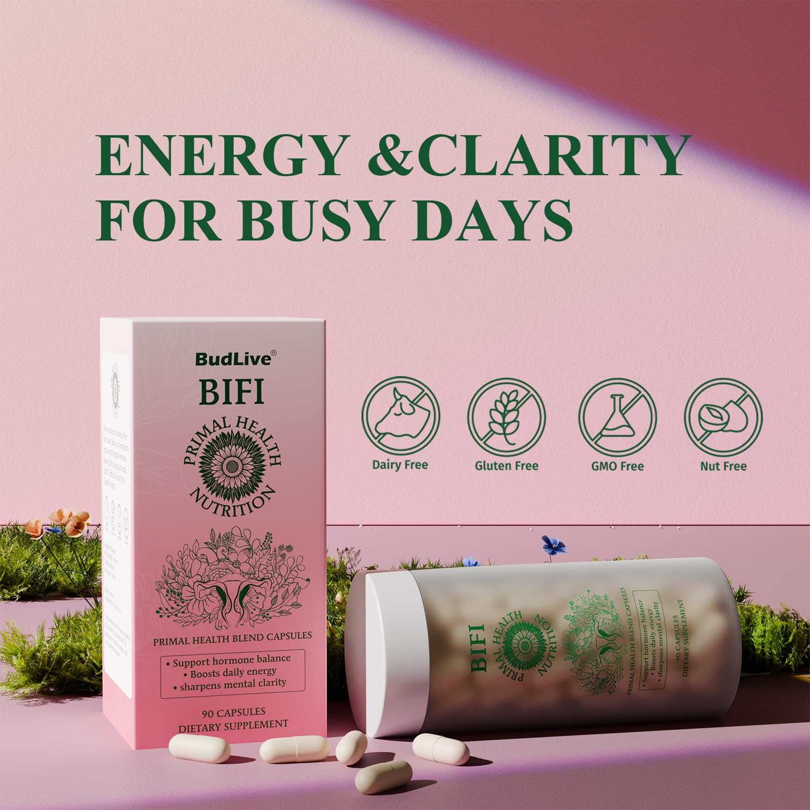 BudLive Beef Organ Supplement for Women – 100% Grass-Fed & Pasture Raised [Ovary, Liver, Spleen, Kidney & Heart] Primal Nutrition for Hormone Support, Energy & Wellness, 90 Capsules - TrustMedUSA