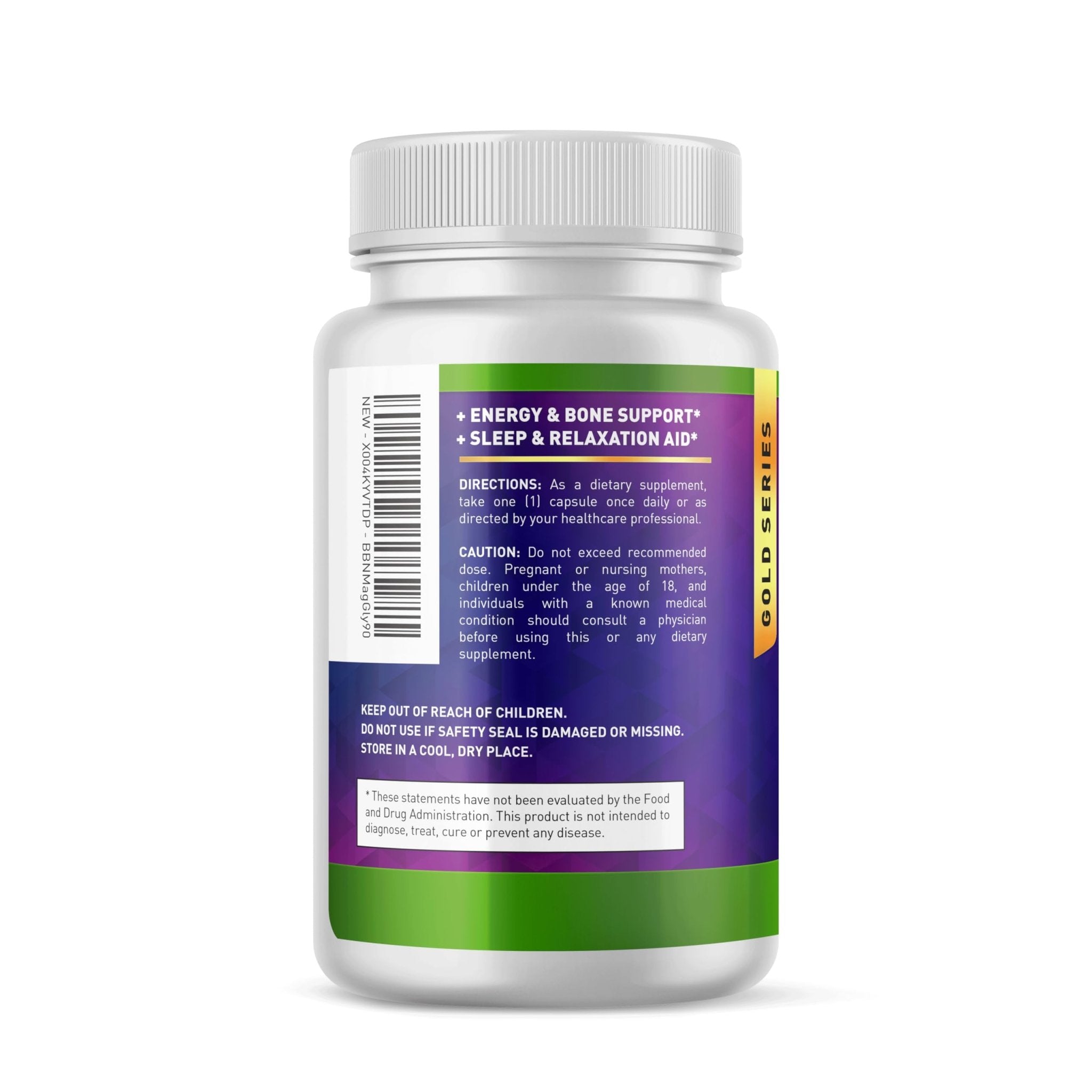 Built By Nature Magnesium Glycinate - Chelated for High Absorption – Supplement to Support Sleep, Muscle, Heart & Nerve Health - 120 mg Magnesium per Serving/Capsule - 90 Capsules - TrustMedUSA