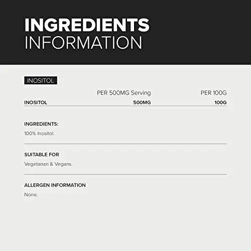 Bulk Pure Inositol Powder, 100 g, Packaging May Vary - TrustMedUSA