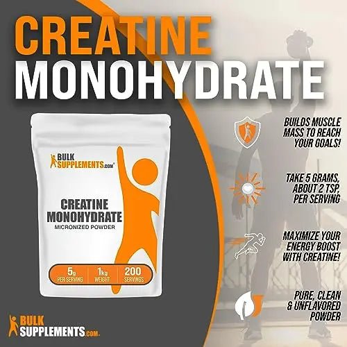 BulkSupplements Micronized Creatine Monohydrate Powder (1 kilogram) - TrustMedUSA