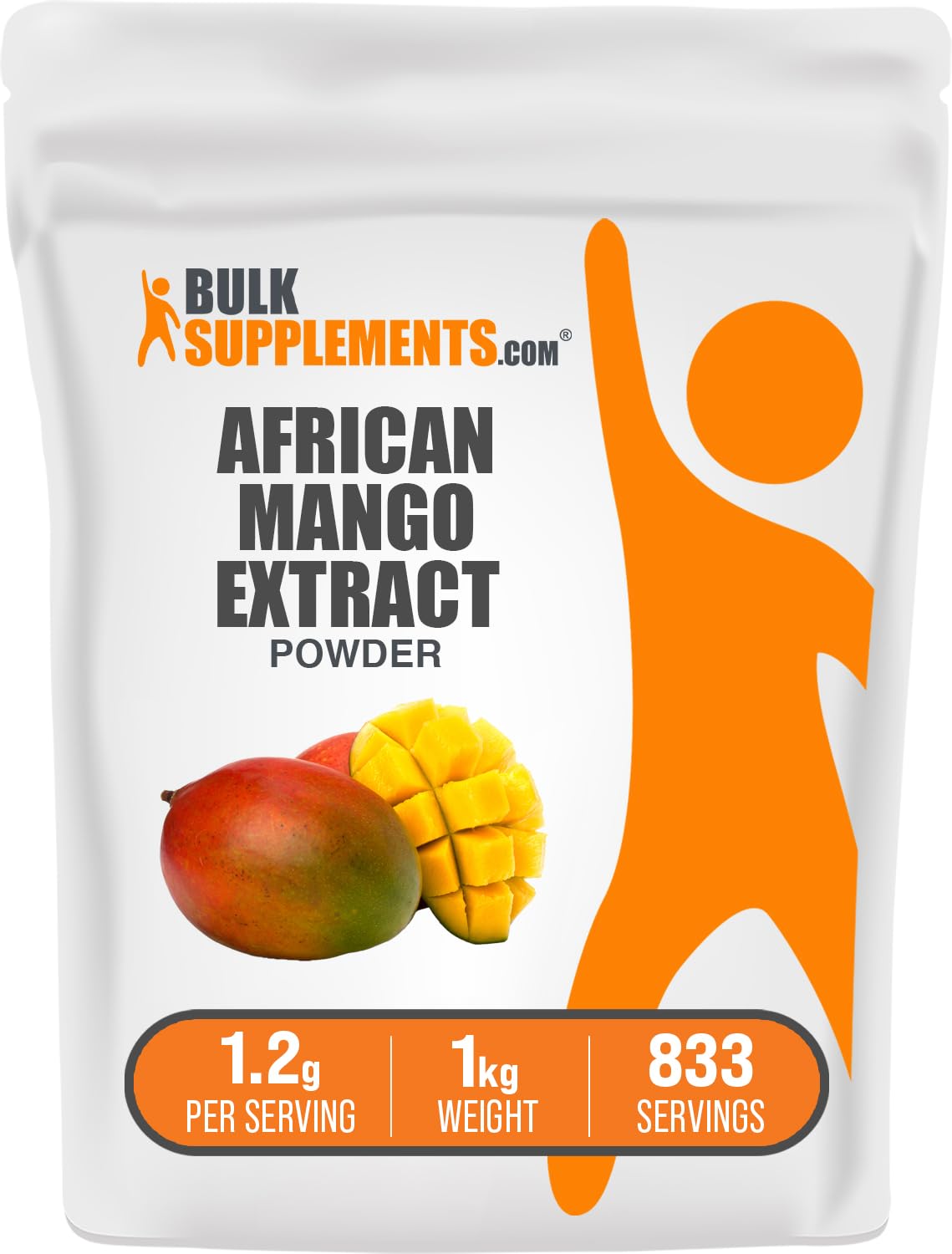 BulkSupplements.com African Mango Extract Powder - Irvingia Gabonensis, African Mango Powder - Gluten Free, 1.2g per Serving, 1kg (2.2 lbs) (Pack of 1) - TrustMedUSA