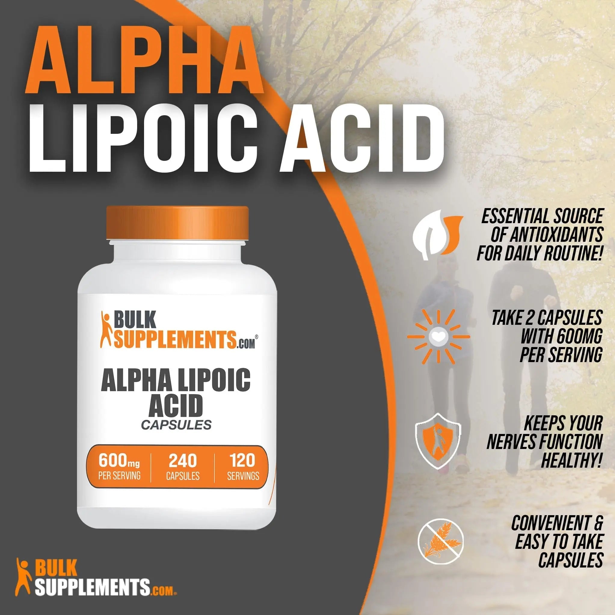 BULKSUPPLEMENTS.COM Alpha Lipoic Acid Capsules - ALA Supplement, Alpha Lipoic - TrustMedUSA