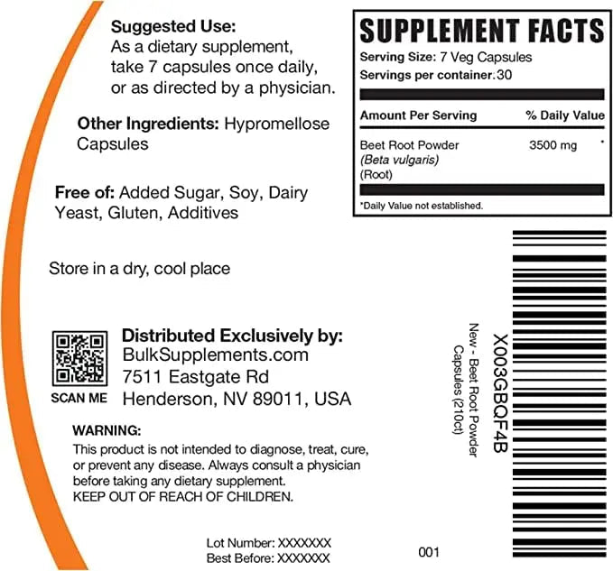 BULKSUPPLEMENTS.COM Beet Root Capsules - Beetroot Supplement, Beet Root Pills - TrustMedUSA