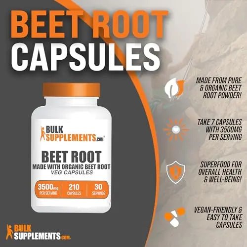 BULKSUPPLEMENTS.COM Beet Root Capsules - Beetroot Supplement, Beet Root Pills - TrustMedUSA