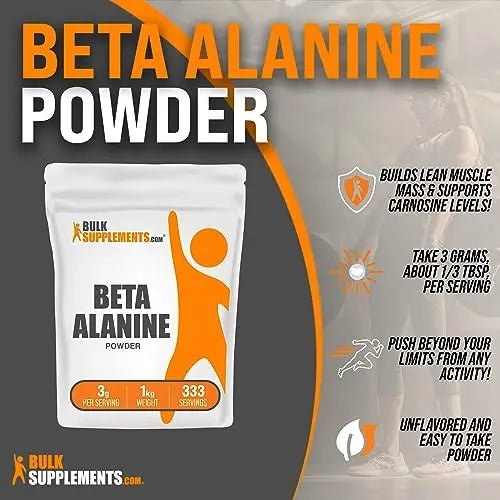 BULKSUPPLEMENTS.COM Beta Alanine Powder - Beta Alanine Pre Workout, Beta Alanine - TrustMedUSA