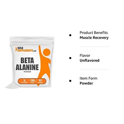 BULKSUPPLEMENTS.COM Beta Alanine Powder - Beta Alanine Supplement, Beta Alanine - TrustMedUSA