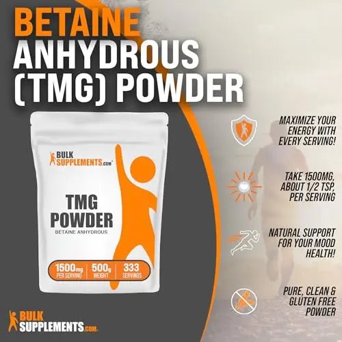 BULKSUPPLEMENTS.COM Betaine Anhydrous Powder - Trimethylglyine, TMG Supplements - TrustMedUSA