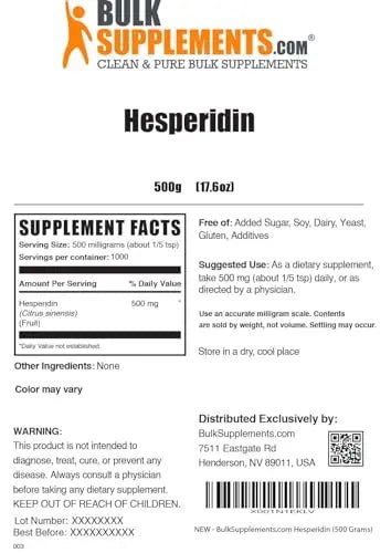 BULKSUPPLEMENTS.COM Hesperidin Powder - Hesperidin Supplement from Citrus - TrustMedUSA