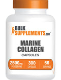 BulkSupplements.com Marine Collagen Capsules - Fish Collagen Supplement, Collagen for Women & Men - Hydrolyzed Collagen, Gluten Free, 5 Capsules per Serving, 300 Capsules (Pack of 1) - Maple Wellness Supplements