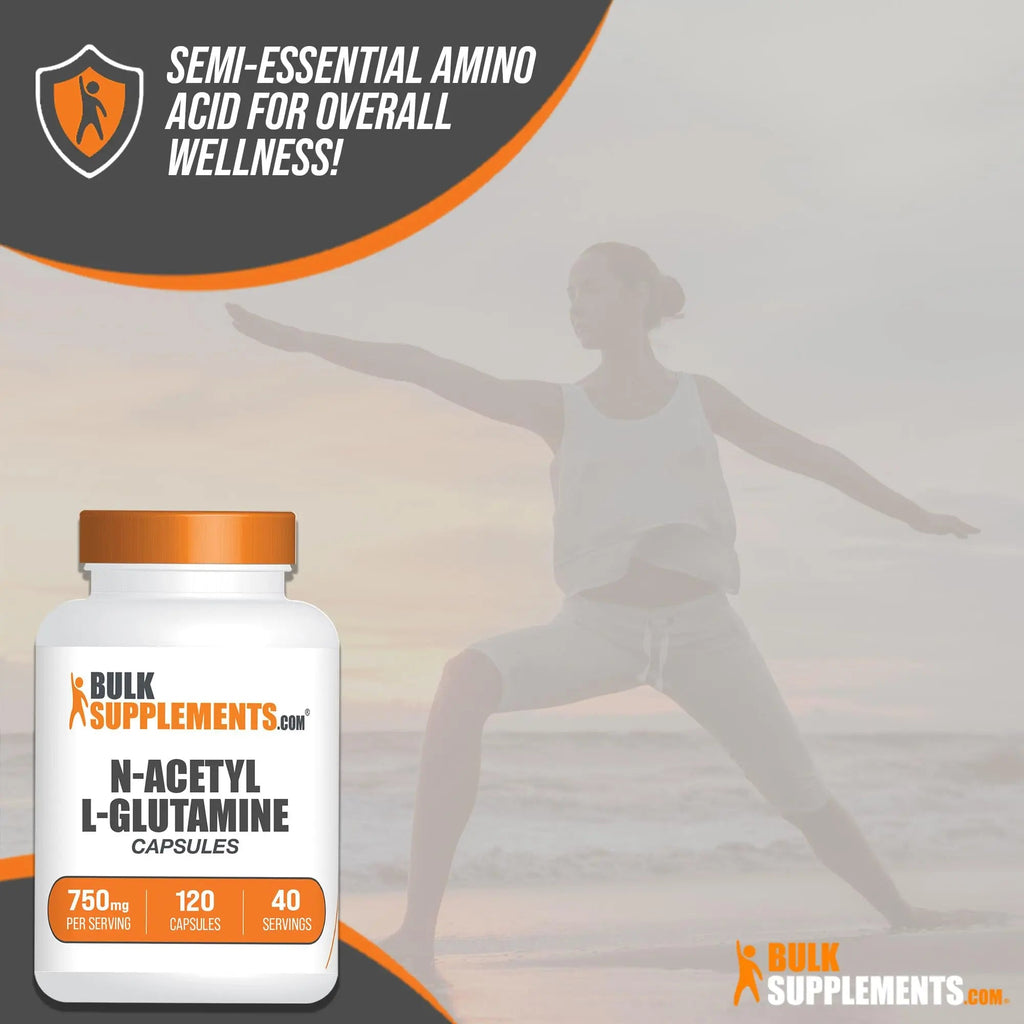 BULKSUPPLEMENTS.COM N-Acetyl L-Glutamine Capsules - Glutamine Supplement - TrustMedUSA