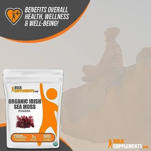 BULKSUPPLEMENTS.COM Organic Irish Sea Moss Powder - Sea Moss Supplement - TrustMedUSA