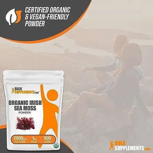 BULKSUPPLEMENTS.COM Organic Irish Sea Moss Powder - Sea Moss Supplement - TrustMedUSA