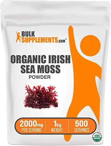 BULKSUPPLEMENTS.COM Organic Irish Sea Moss Powder - Sea Moss Supplement - TrustMedUSA