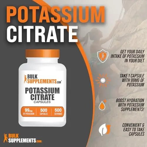 BulkSupplements.com Potassium Citrate Capsules - Potassium Supplement, Potassium - TrustMedUSA