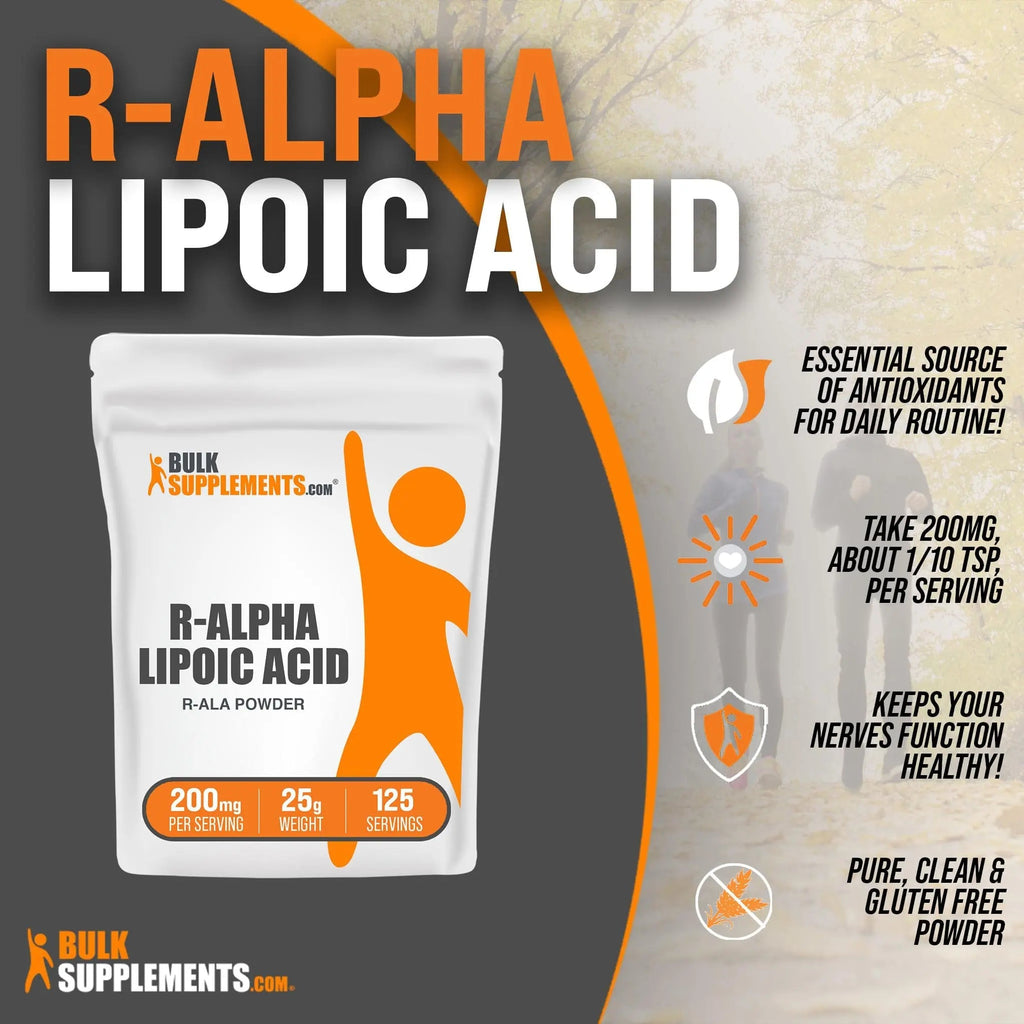 BULKSUPPLEMENTS.COM R-Alpha Lipoic Acid Powder - ALA Supplement, R Alpha Lipoic - TrustMedUSA