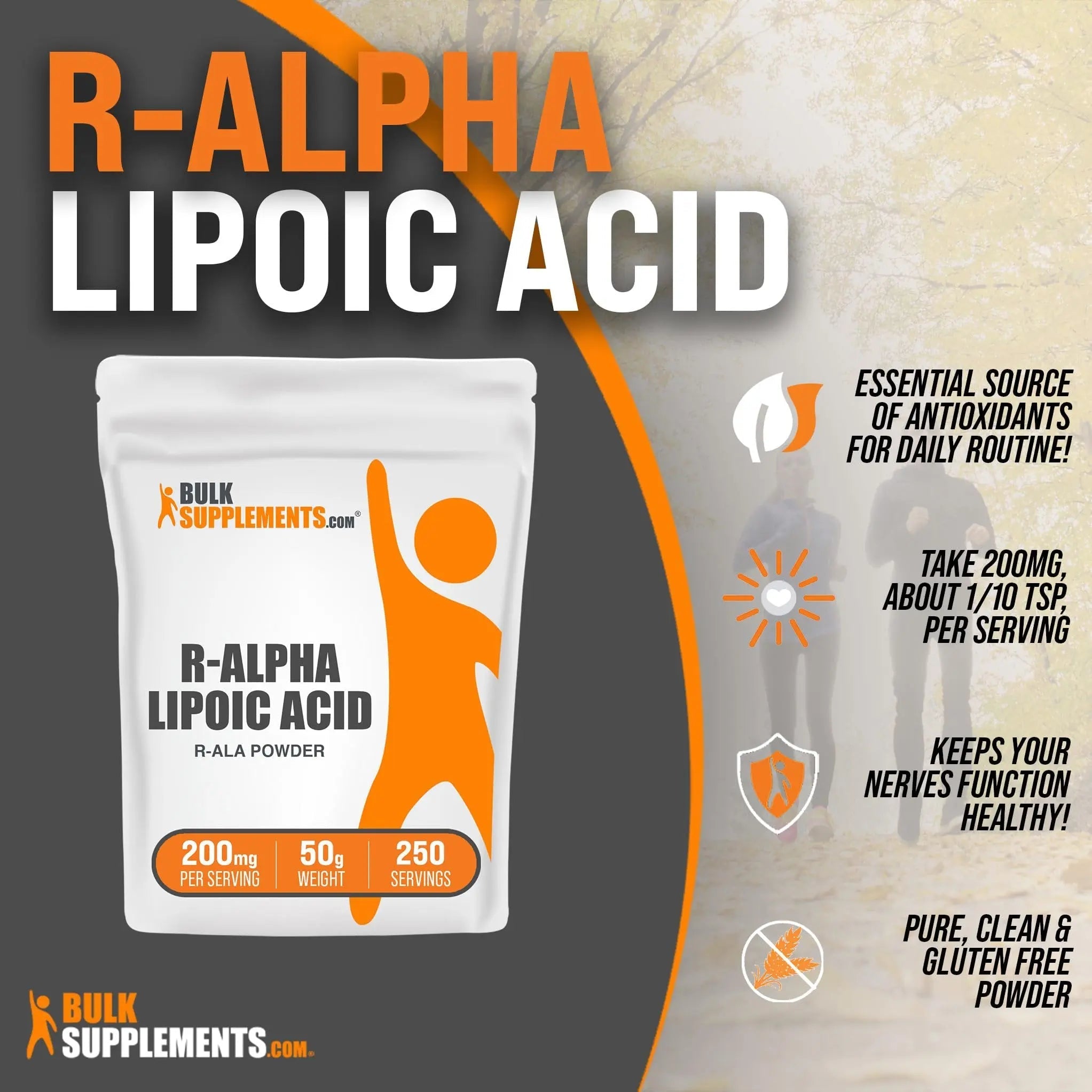 BULKSUPPLEMENTS.COM R-Alpha Lipoic Acid Powder - ALA Supplement, R Alpha Lipoic - TrustMedUSA