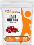 BulkSupplements.com Tart Cherry Powder - Fruit Powder, Tart Cherry Supplements - Antioxidant Source, Gluten Free & No Added Sugar, 2g per Serving, 500g (1.1 lbs) (Pack of 1) - TrustMedUSA