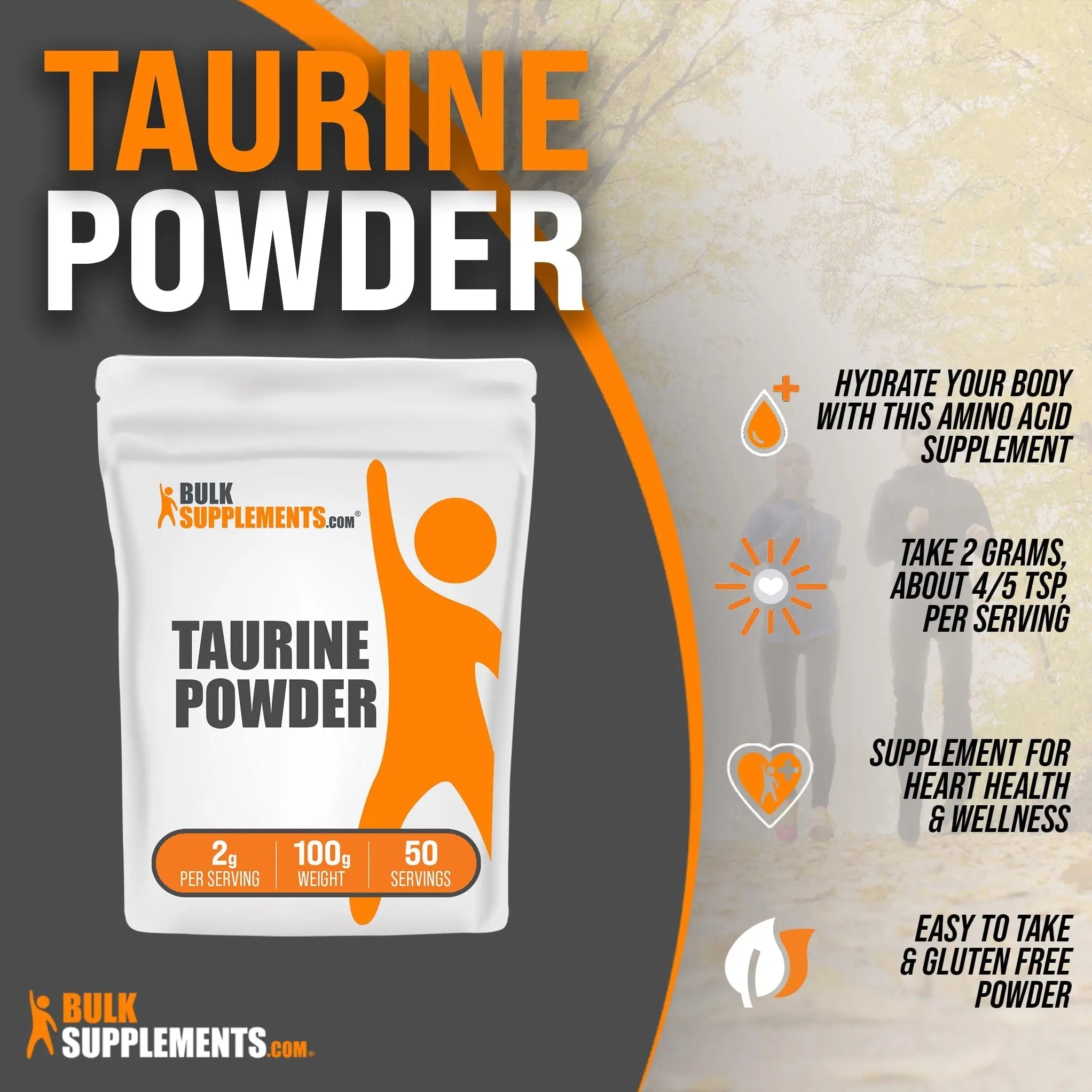 BULKSUPPLEMENTS.COM Taurine Powder - Taurine Supplement, Taurine 2000mg - TrustMedUSA