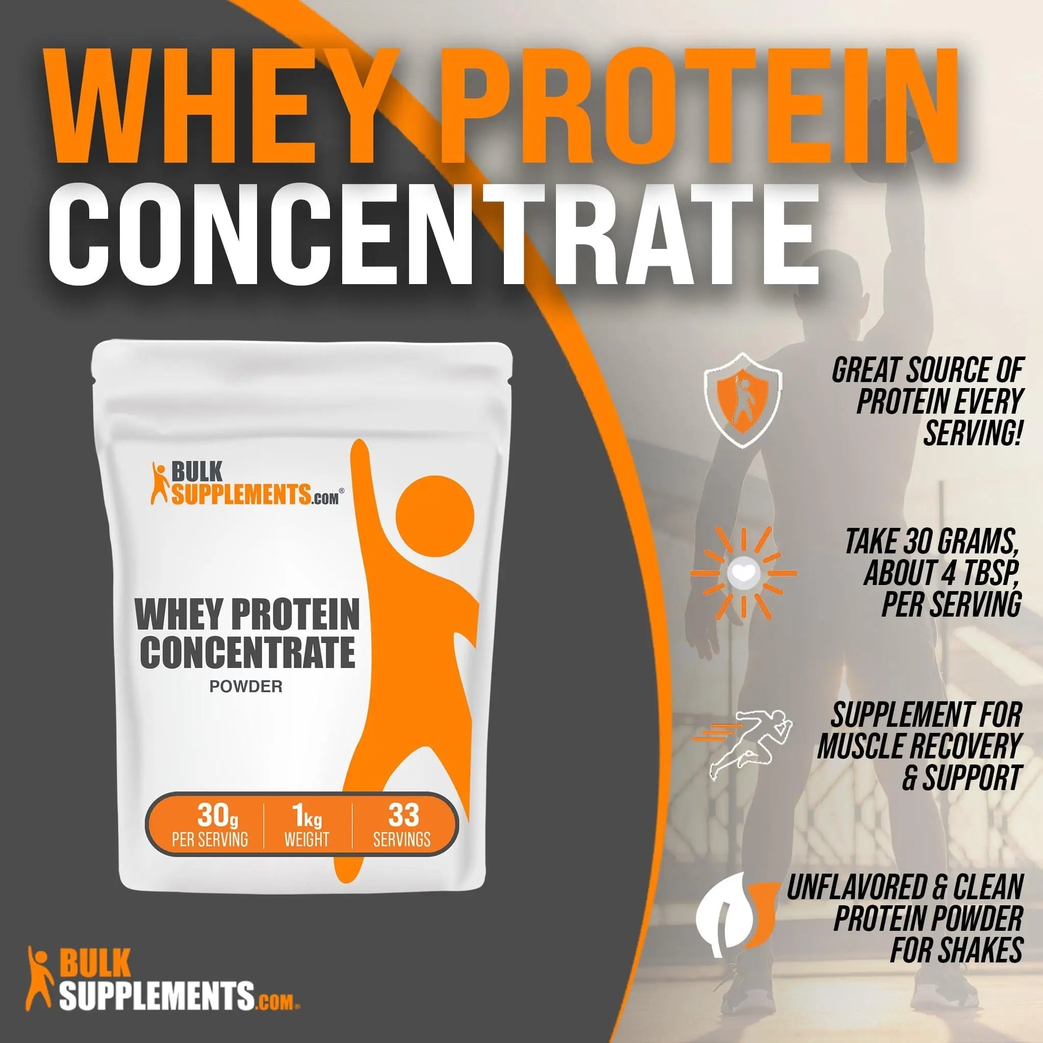 BulkSupplements.com Whey Protein Concentrate - Whey Protein Powder - Protein Powder - TrustMedUSA