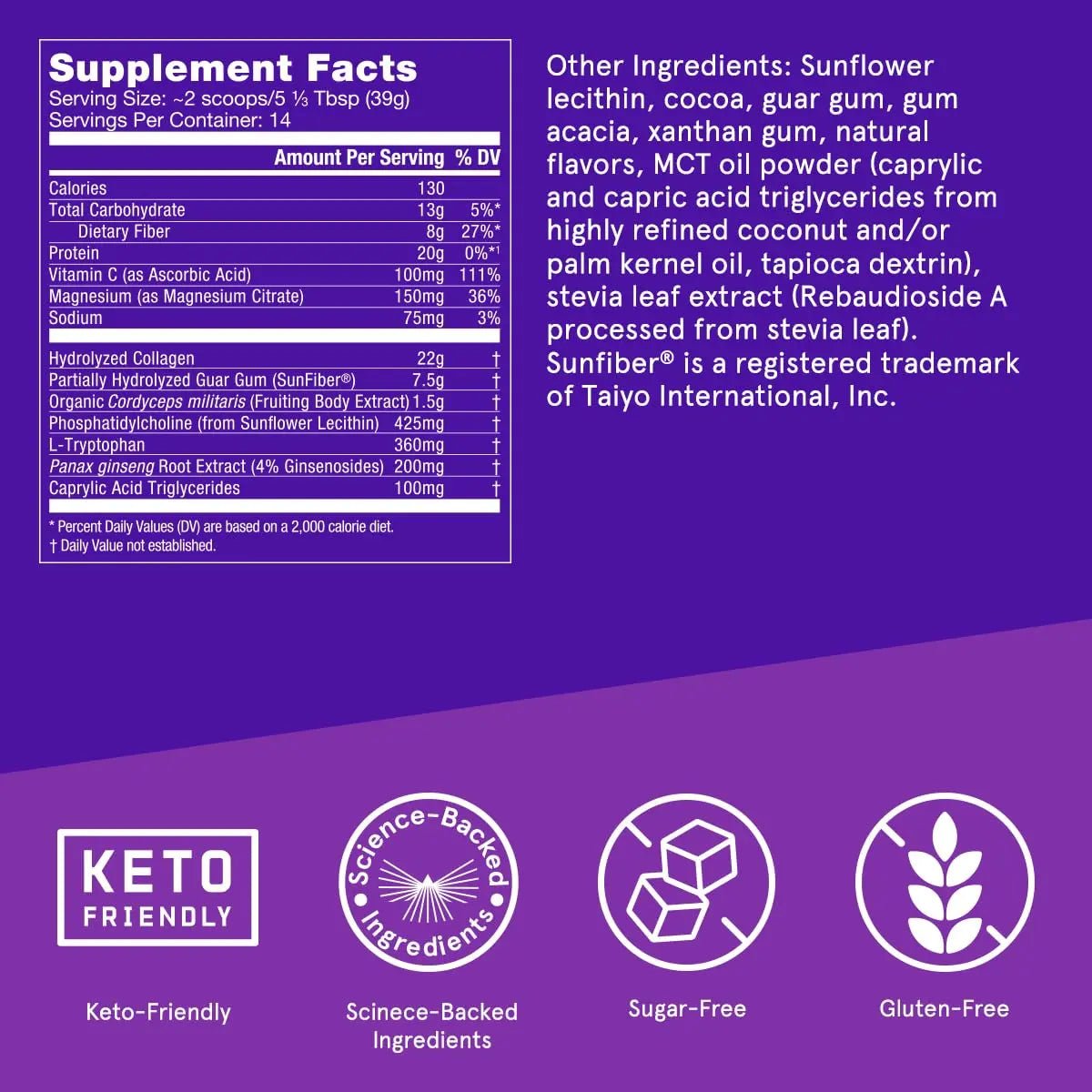 Bulletproof Dark Chocolate Energy Collagen Protein, 19.3 Ounces, Caffeine-Free Fuel - TrustMedUSA