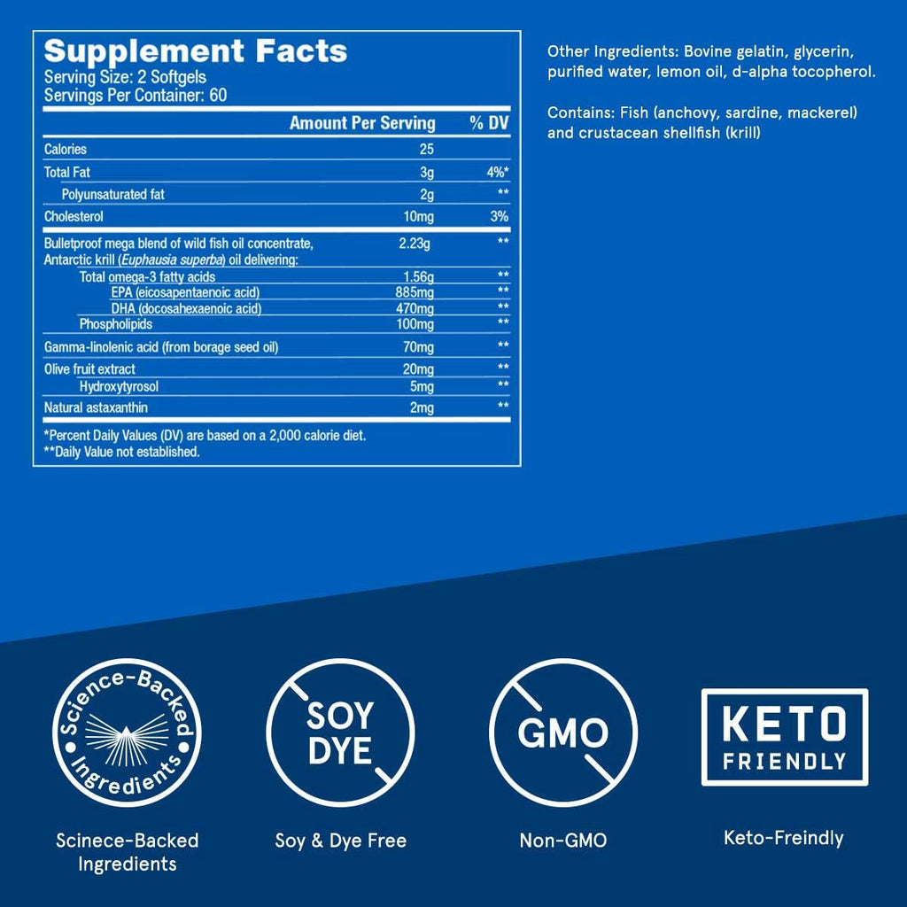 Bulletproof Omega Krill Complex, 120 sg - TrustMedUSA